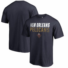 Navy New Orleans Pelicans Fade Out T-Shirt | NBA