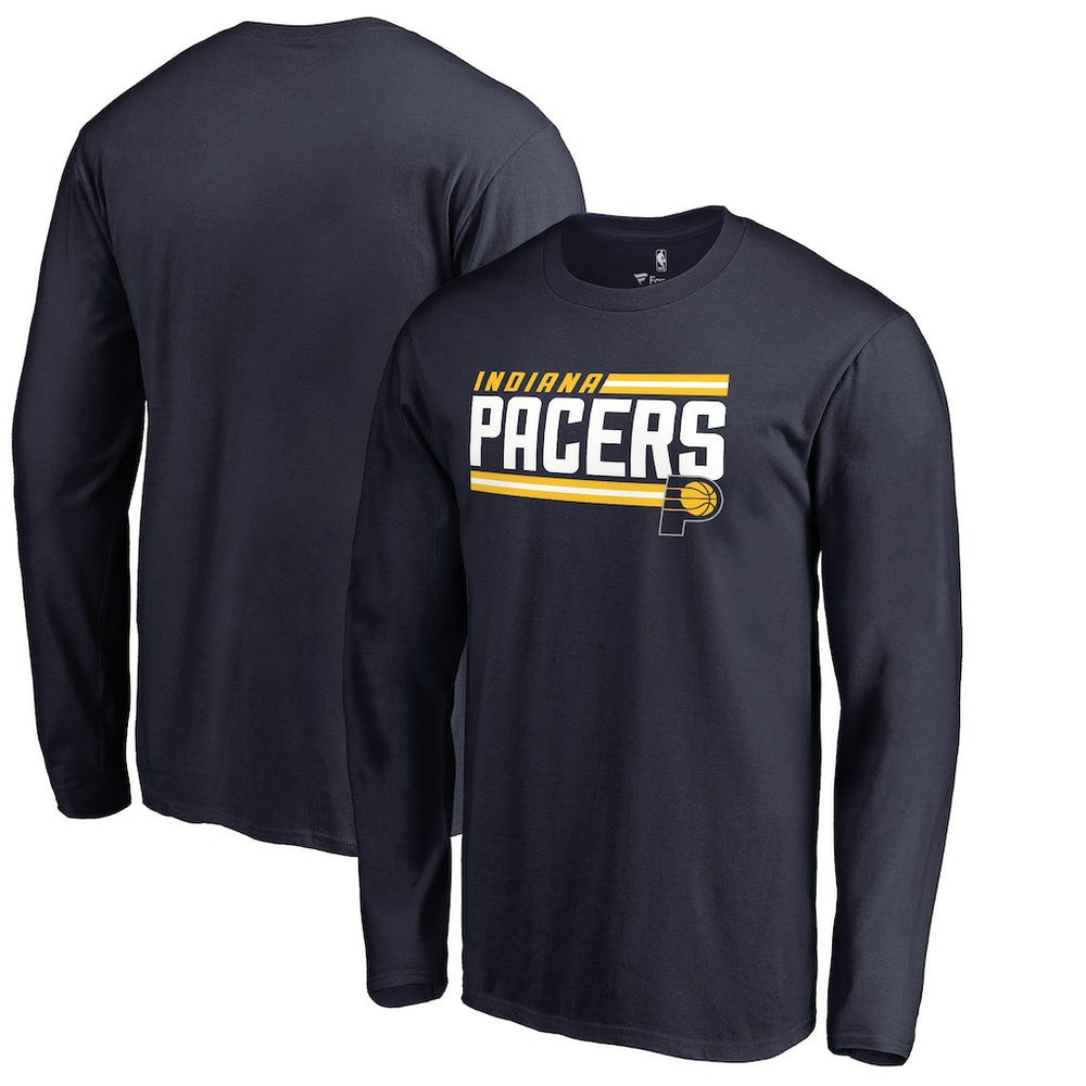 Navy Indiana Pacers Onside Stripe Long Sleeve T-Shirt | NBA