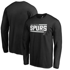Black San Antonio Spurs Onside Stripe Long Sleeve T-Shirt | NBA
