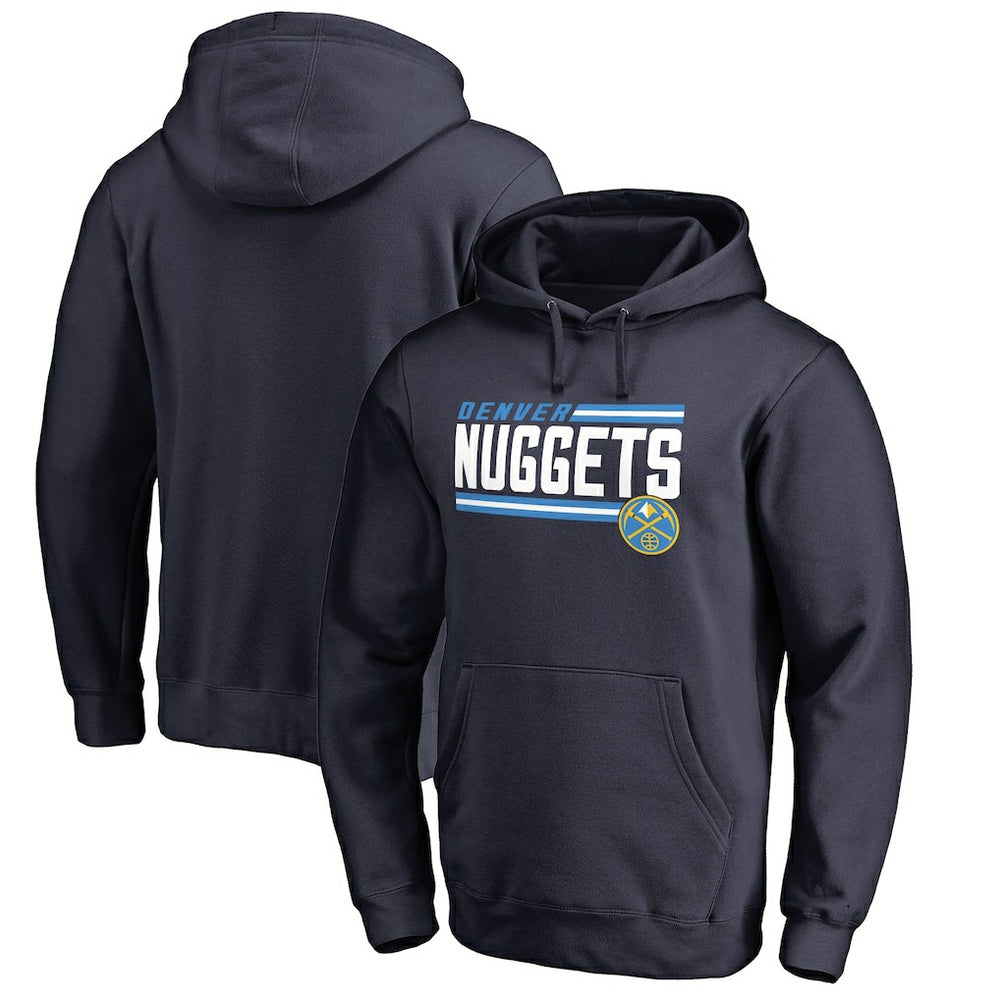 Navy Denver Nuggets Onside Stripe Pullover Hoodie sale | NBA