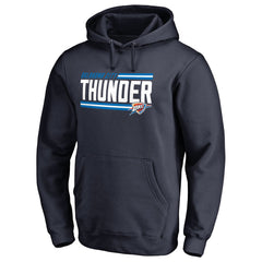 Navy Oklahoma City Thunder Onside Stripe Pullover Hoodie | NBA