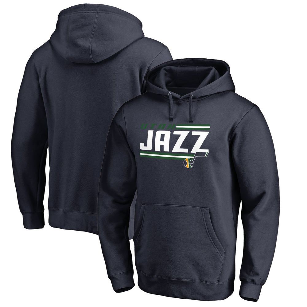 Navy Utah Jazz Onside Stripe Pullover Hoodie | NBA
