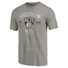 Gray Brooklyn Nets Team Heritage Tri-Blend T-Shirt | NBA