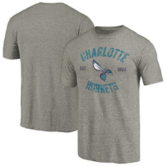 Gray Charlotte Hornets Team Heritage Tri-Blend T-Shirt | NBA