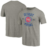 Gray Detroit Pistons Team Heritage Tri-Blend T-Shirt sale | NBA