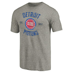 Gray Detroit Pistons Team Heritage Tri-Blend T-Shirt sale | NBA