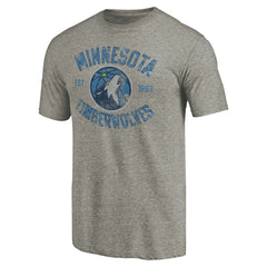 Gray Minnesota Timberwolves Team Heritage Tri-Blend T-Shirt | NBA