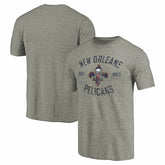 Gray New Orleans Pelicans Team Heritage Tri-Blend T-Shirt | NBA