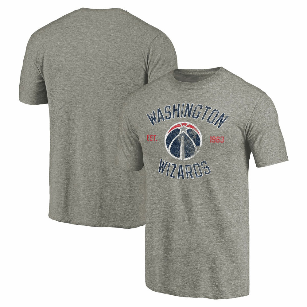 Gray Washington Wizards Team Heritage Tri-Blend T-Shirt | NBA