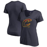 Navy Cleveland Cavaliers Women's X-Ray Slim Fit V-Neck T-Shirt sale | NBA