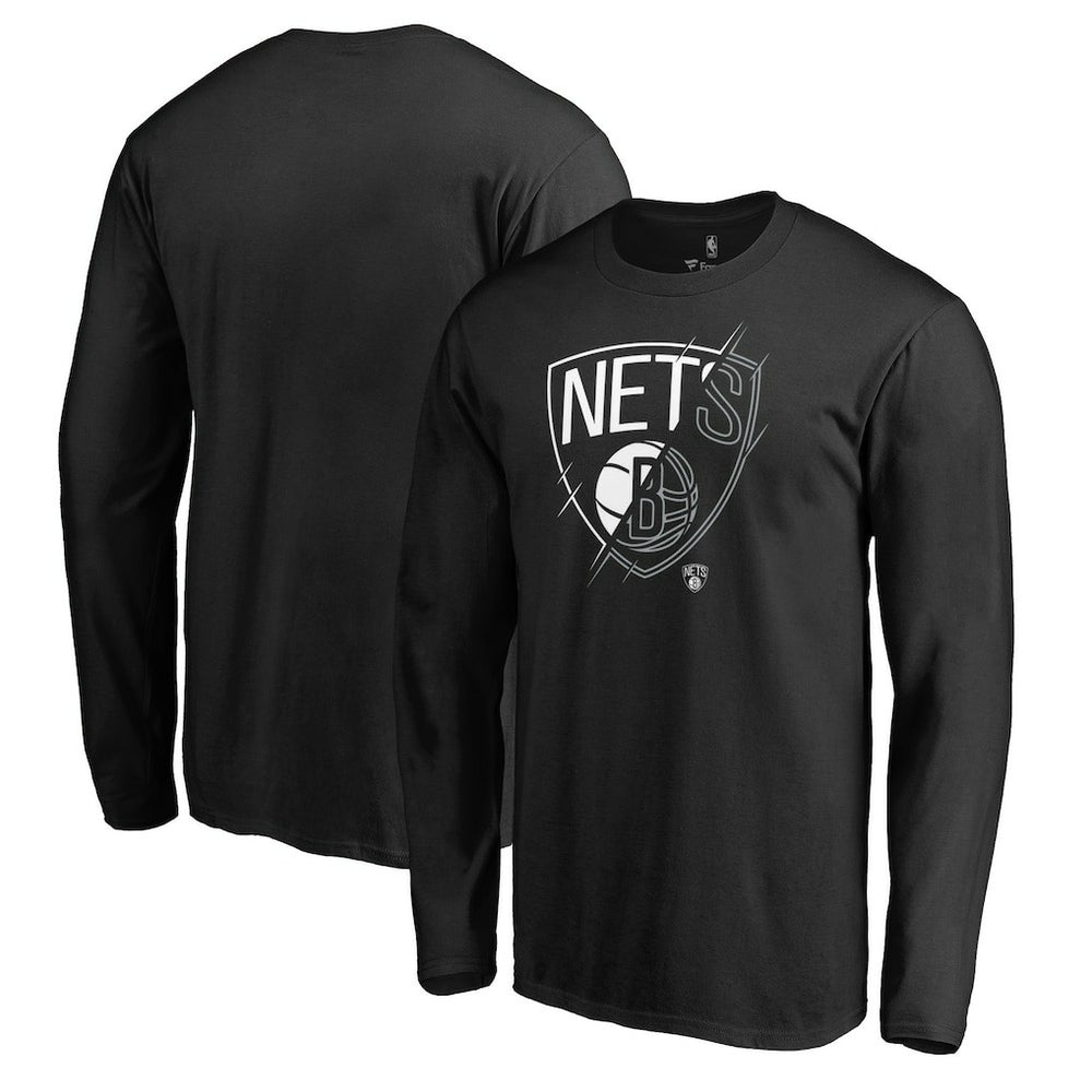 Black Brooklyn Nets X-Ray Long Sleeve T-Shirt | NBA