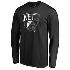 Black Brooklyn Nets X-Ray Long Sleeve T-Shirt | NBA