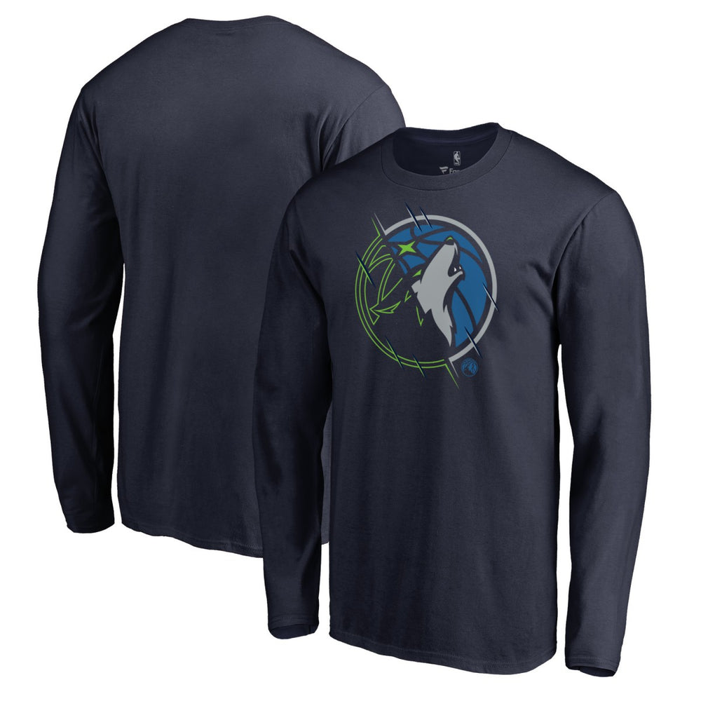 Navy Minnesota Timberwolves X-Ray Long Sleeve T-Shirt | NBA