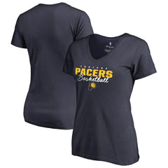 Navy Indiana Pacers Women's Script Assist V-Neck T-Shirt | NBA