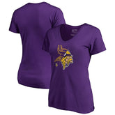Minnesota Vikings Women's X-Ray Slim Fit V-Neck T-Shirt | NFL Hot