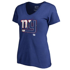 New York Giants Women's X-Ray Slim Fit V-Neck T-Shirt | NFL Hot