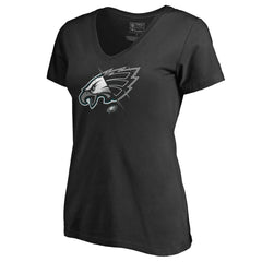 Philadelphia Eagles Women's X-Ray Slim Fit V-Neck T-Shirt | NFL Discount