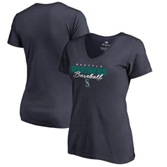 Seattle Mariners Women's Script Assist V-Neck T-Shirt - MLB T-shirts