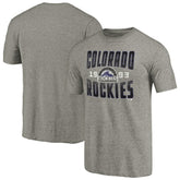 Colorado Rockies Cooperstown Collection Antique Stack Tri-Blend T-Shirt - MLB T-shirts