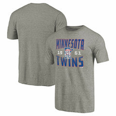 Minnesota Twins Cooperstown Collection Antique Stack Tri-Blend T-Shirt - MLB T-shirts