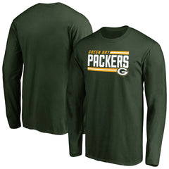 Green Bay Packers Iconic Collection On Side Stripe Long Sleeve T-Shirt | NFL Outlet