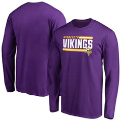 Minnesota Vikings Iconic Collection On Side Stripe Long Sleeve T-Shirt | NFL Hot