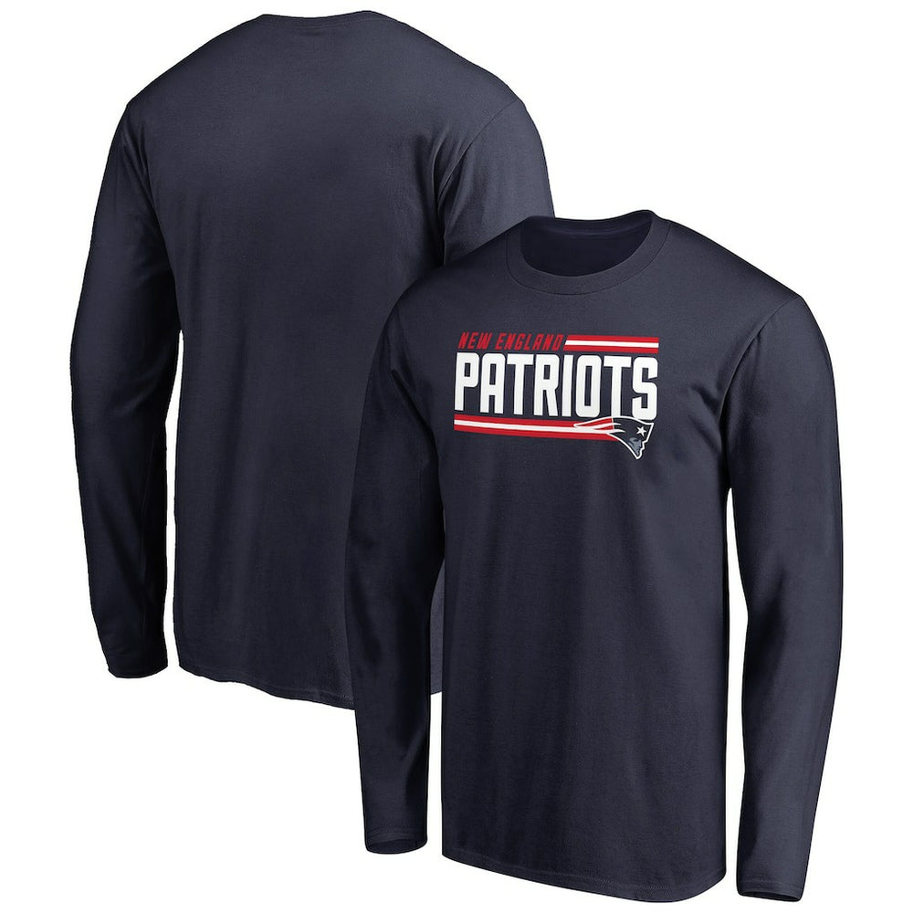 New England Patriots Iconic Collection On Side Stripe Long Sleeve T-Shirt | NFL US