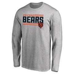 Chicago Bears Iconic Collection On Side Stripe Long Sleeve T-Shirt | NFL New