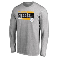 Pittsburgh Steelers Iconic Collection On Side Stripe Long Sleeve T-Shirt | NFL Online