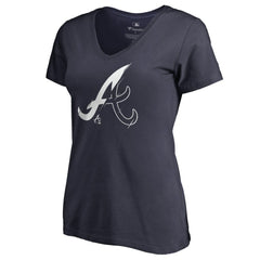 Atlanta Braves Women's X-Ray V-Neck T-Shirt - MLB T-shirts