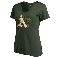 Athletics Women's X-Ray V-Neck T-Shirt - MLB T-shirts