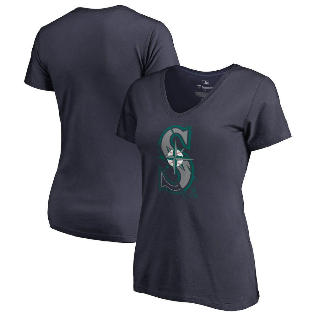 Seattle Mariners Women's X-Ray V-Neck T-Shirt - MLB T-shirts