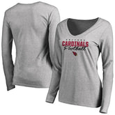 Arizona Cardinals Women's Iconic Collection Script Assist Long Sleeve V-Neck T-Shirt | NFL Hot