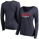 New England Patriots Women's Iconic Collection Script Assist Long Sleeve V-Neck T-Shirt | NFL On sale