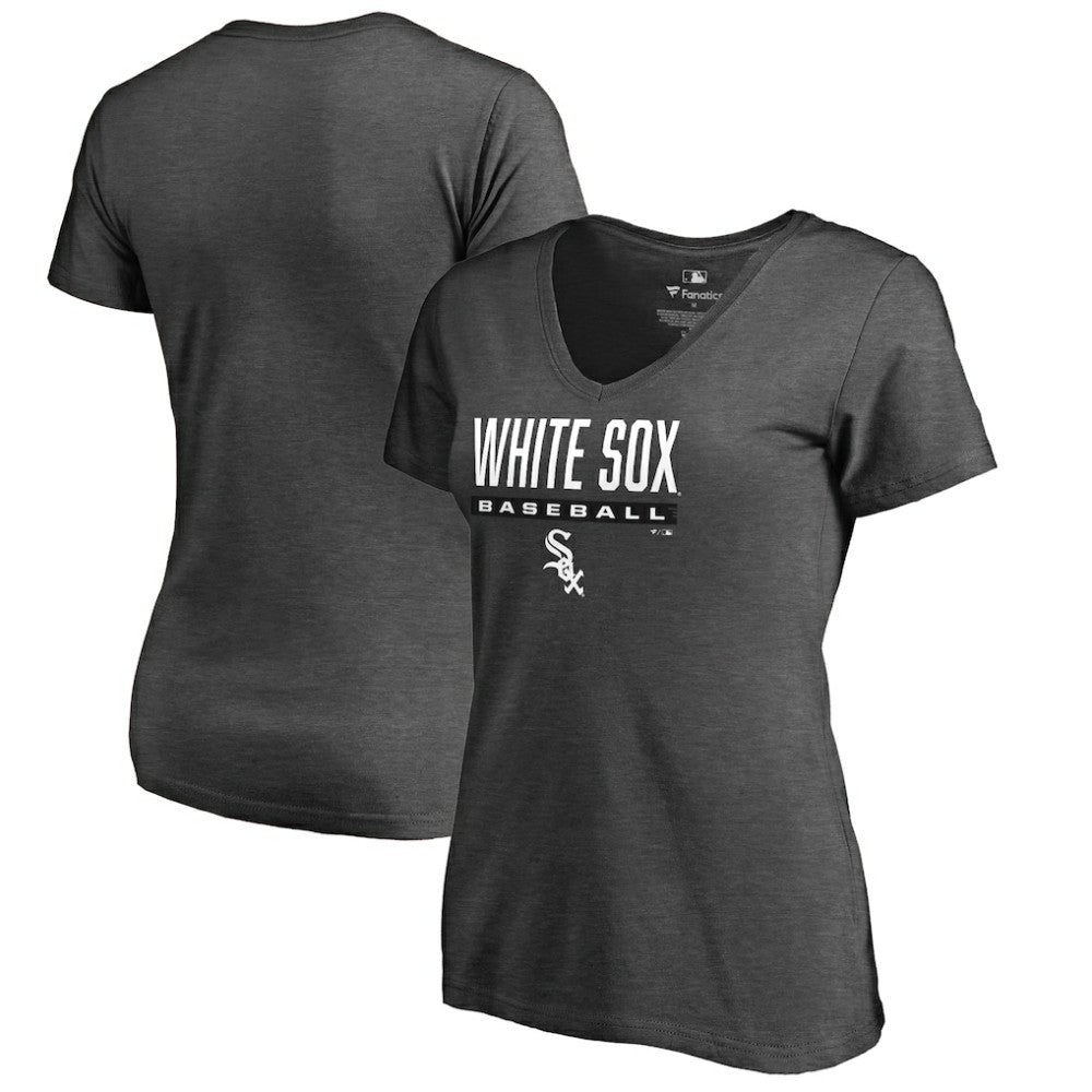Chicago White Sox Women's Win Stripe V-Neck T-Shirt - MLB T-shirts