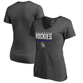 Colorado Rockies Women's Win Stripe V-Neck T-Shirt - MLB T-shirts