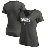 Kansas City Royals Women's Win Stripe V-Neck T-Shirt - MLB T-shirts