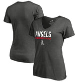 Los Angeles Angels Women's Win Stripe V-Neck T-Shirt - MLB T-shirts