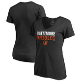 Baltimore Orioles Women's Fade Out V-Neck T-Shirt - MLB T-shirts