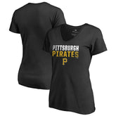 Pittsburgh Pirates Women's Fade Out V-Neck T-Shirt - MLB T-shirts