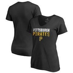 Pittsburgh Pirates Women's Fade Out V-Neck T-Shirt - MLB T-shirts