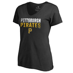 Pittsburgh Pirates Women's Fade Out V-Neck T-Shirt - MLB T-shirts