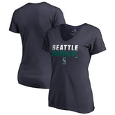 Seattle Mariners Women's Fade Out V-Neck T-Shirt - MLB T-shirts
