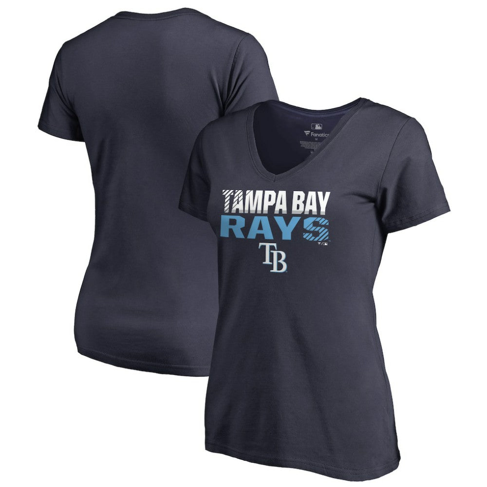 Tampa Bay Rays Women's Fade Out V-Neck T-Shirt - MLB T-shirts
