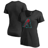 Arizona Diamondbacks Women's X-Ray V-Neck T-Shirt - MLB T-shirts