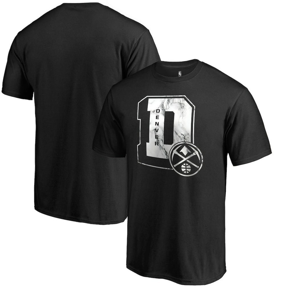 Black Denver Nuggets Letterman T-Shirt sale | NBA