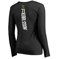 William Karlsson Vegas Golden Knights Women's Backer V-Neck Long Sleeve T-Shirt - NHL T-shirts