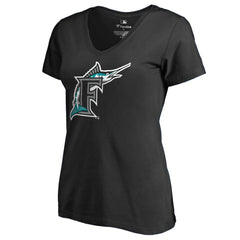 Florida Marlins Women's Cooperstown Collection Vintage Forbes V-Neck T-Shirt - MLB T-shirts