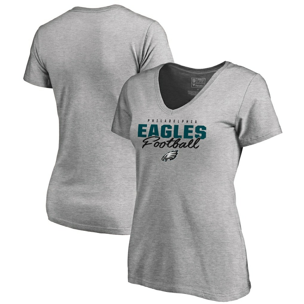 Philadelphia Eagles Women's Iconic Collection Script Assist V-Neck T-Shirt | NFL Sale