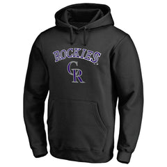 Colorado Rockies Team Lockup Fitted Pullover Hoodie - MLB Hoodies